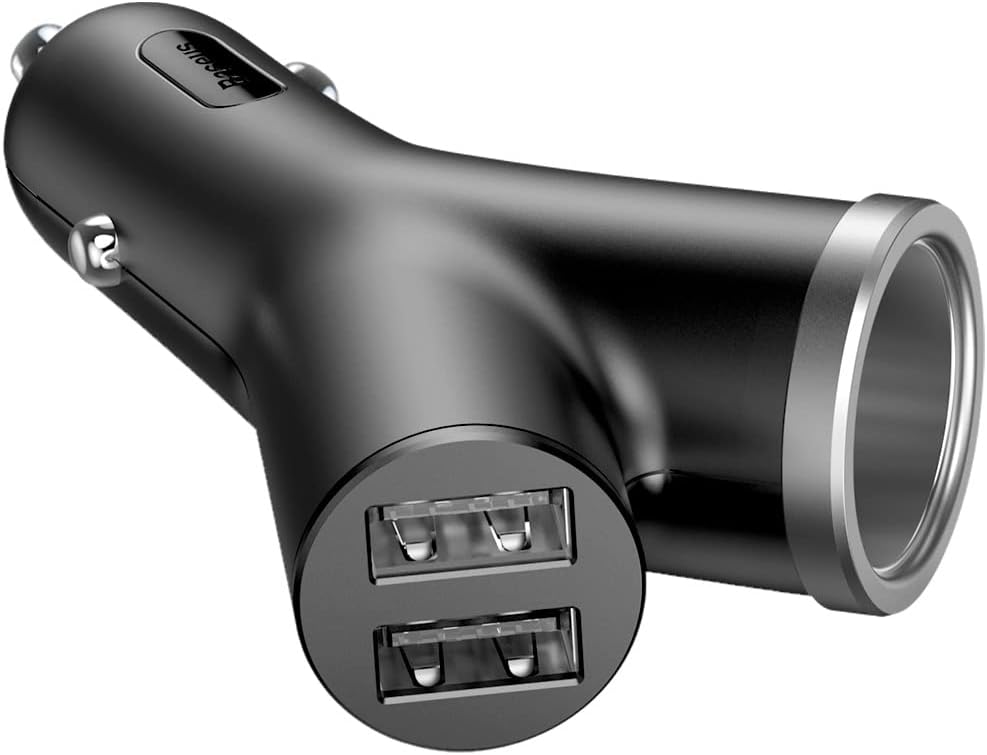 Baseus Y Type Dual USB + Cigarette Lighting