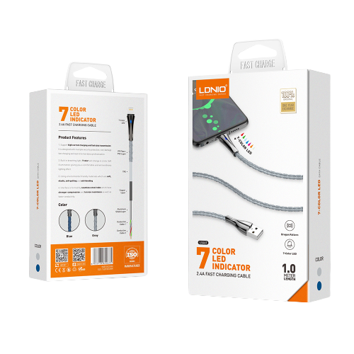 LDNIO 1M Cable (Faster Charging & High-Speed)