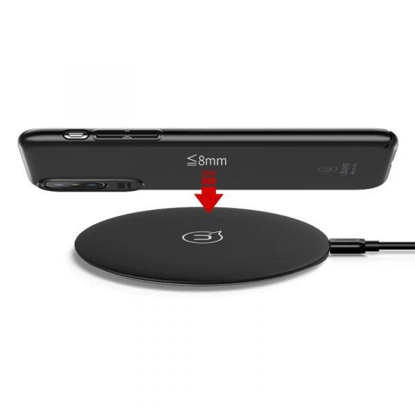 Usams US-CD24 Wireless Fast Charging Pad Boswell Series (Черный)