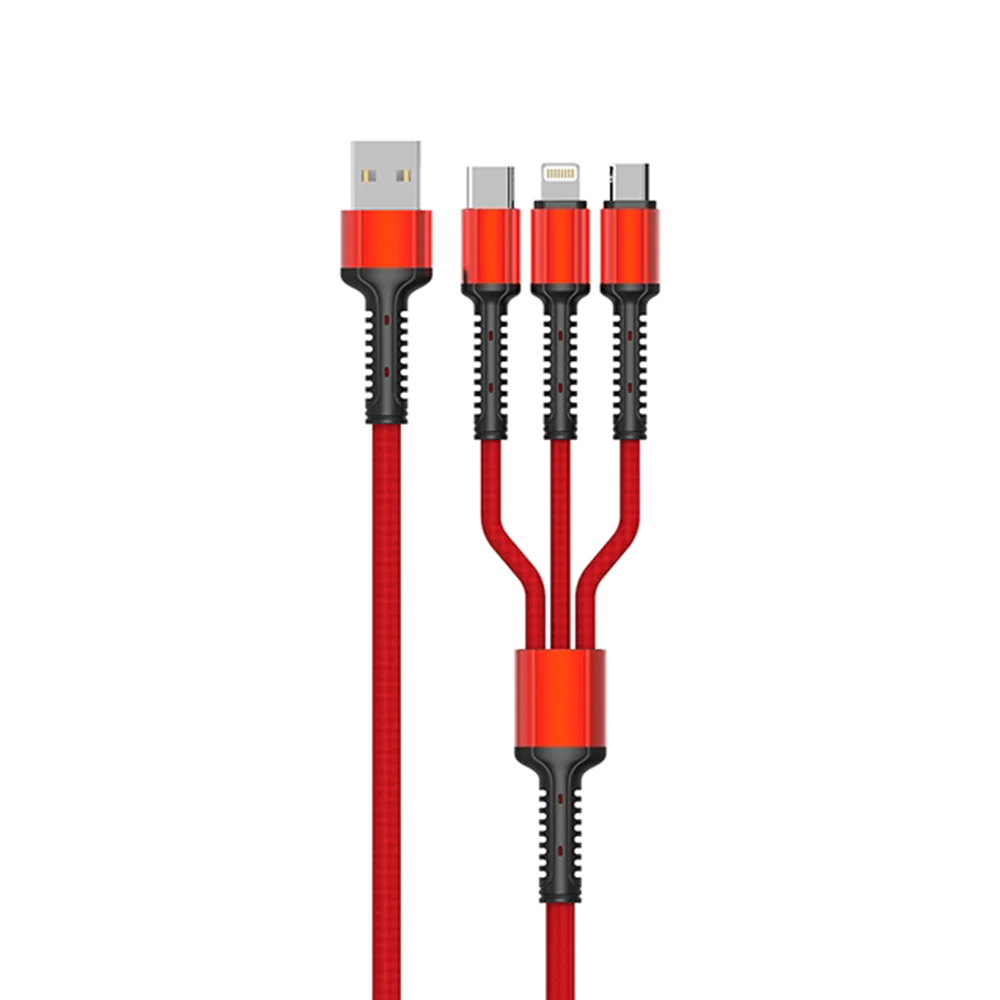 LDNIO LC93 3 in 1 Charging 1.2 Metre Cable